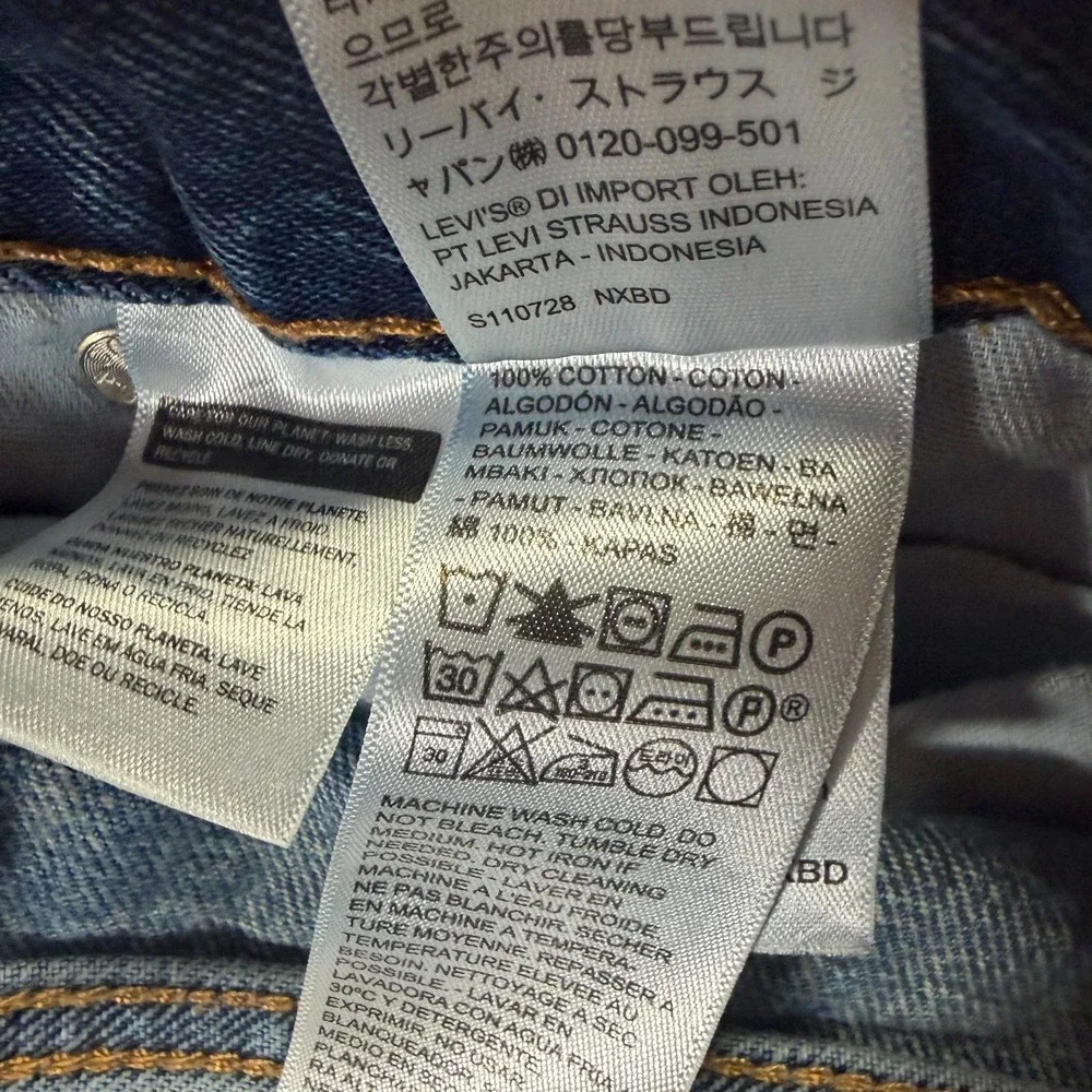 Levi's 505 Jeans Mens 33x29 Blue Cotton Denim Straight Leg Travel Streetwear